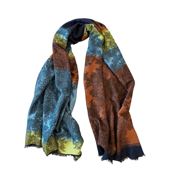 La Fabrique d'écharpe Accessories - 🔥 Made in France Merino Wool Tree Landscape Wrap Scarf